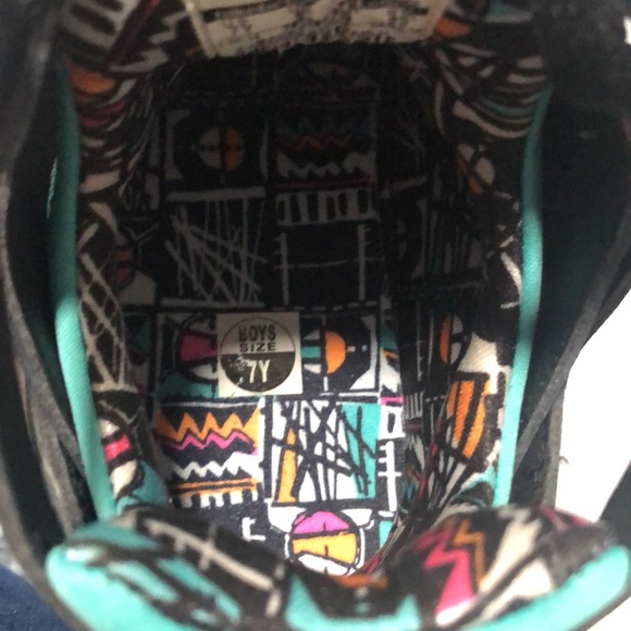 Nike Air Flight Huarache GS Retro Youth 705281-003 Sneakers 7 YBlack Pink Unisex - Picture 10 of 11